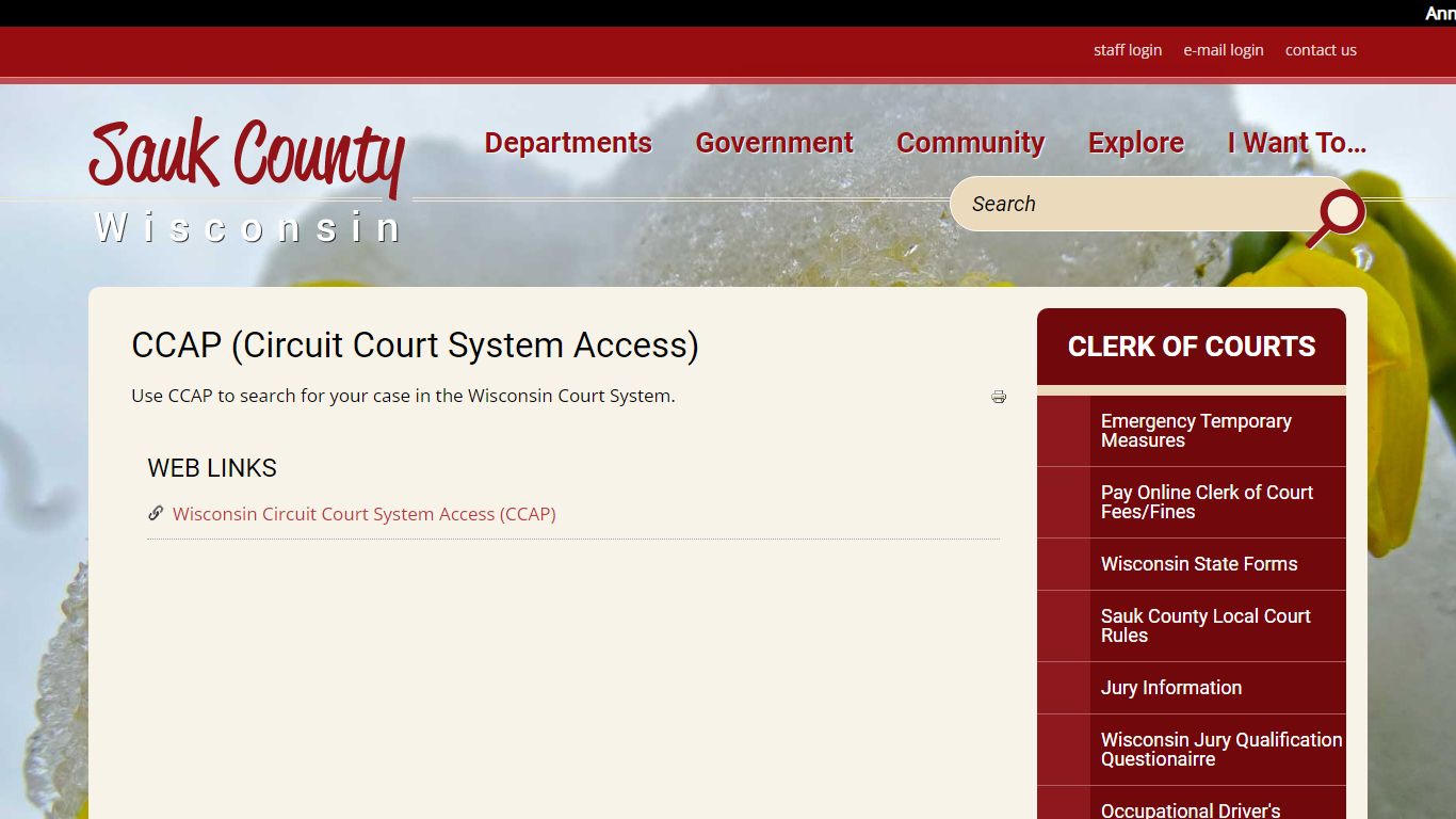 CCAP (Circuit Court System Access) - Sauk County, Wisconsin